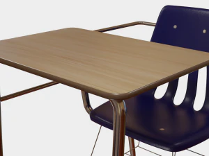 School Desk 3D Model