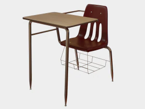 School Desk 3D Model