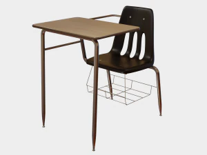 School Desk 3D Model