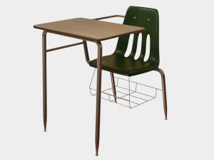 School Desk 3D Model