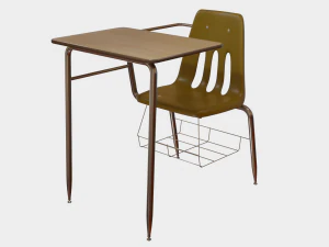School Desk 3D Model