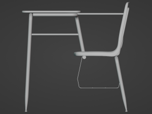 School Desk 3D मॉडल