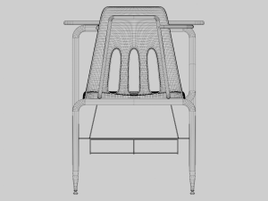 School Desk 3D मॉडल