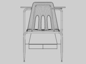 School Desk 3D Model
