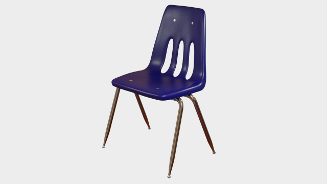 Classroom Chair Modelo 3D .c4d .max .obj .3ds .fbx .stl .blend 