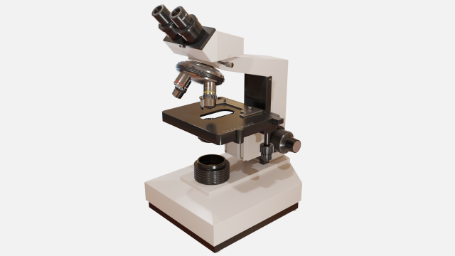 Microscope 3D Model .c4d .max .obj .3ds .fbx .stl .blend 