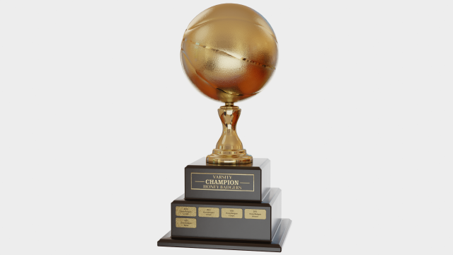 Basketball Trophy 3D Model .c4d .max .obj .3ds .fbx .stl .blend 