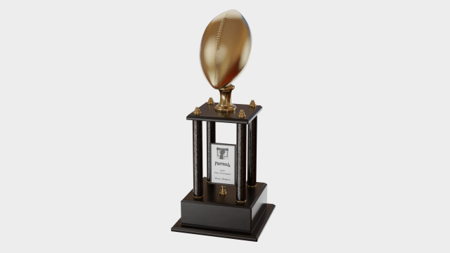Football Trophy Model 3D .c4d .max .obj .3ds .fbx .stl .blend 