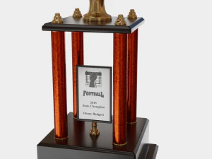 Football Trophy 3D Model