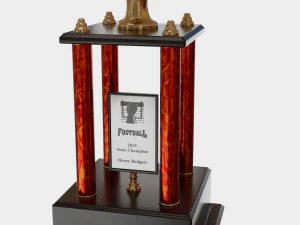 Football Trophy 3D Model