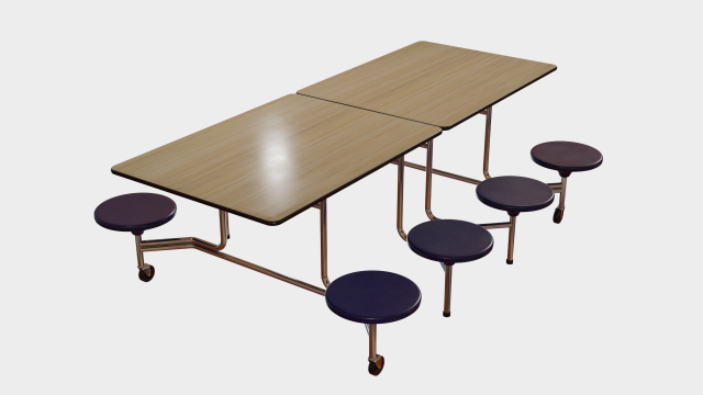 Mobile Cafeteria Table 3Dモデル .c4d .max .obj .3ds .fbx .stl .blend 