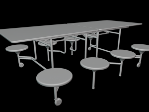 Mobile Cafeteria Table 3Dモデル