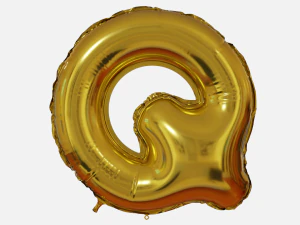 Foil Balloon Letters Collection 3D Model