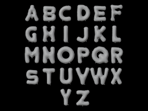Foil Balloon Letters Collection 3D 모델