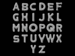 Foil Balloon Letters Collection 3D Model