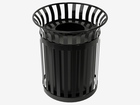 Plaza Trash Can 3D Model