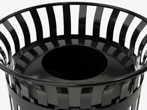 Plaza Trash Can 3D Model