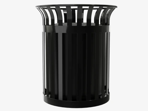 Plaza Trash Can 3D Model