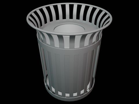 Plaza Trash Can Modèle 3D