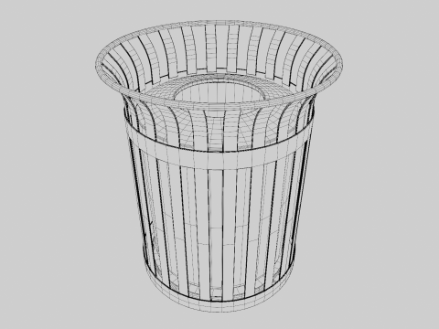 Plaza Trash Can Modèle 3D
