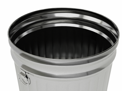 Metal Trash Can Modelo 3D