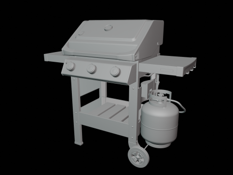 Propane Grill Modelo 3D