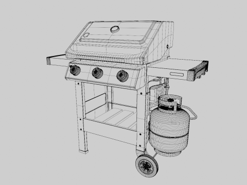 Propane Grill Modelo 3D