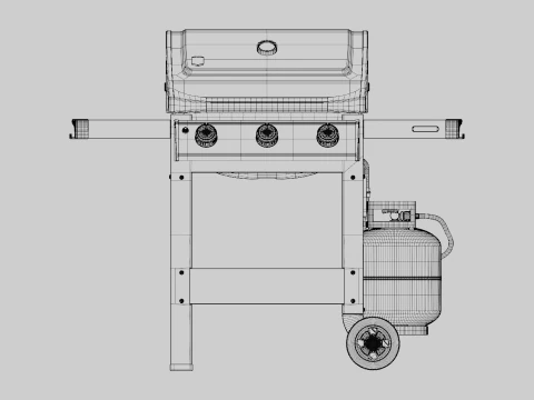 Propane Grill 3D Model