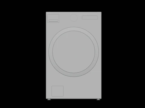 Lavasciuga combinata Modello 3D