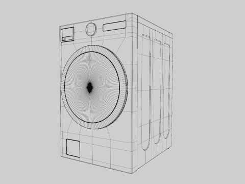 Lavasciuga combinata Modello 3D