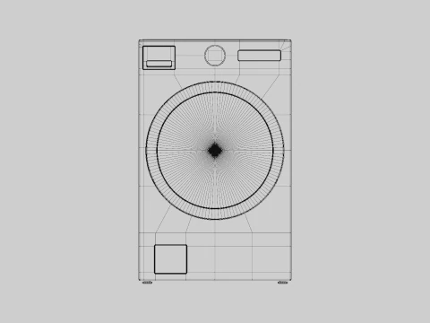 Lavasciuga combinata Modello 3D