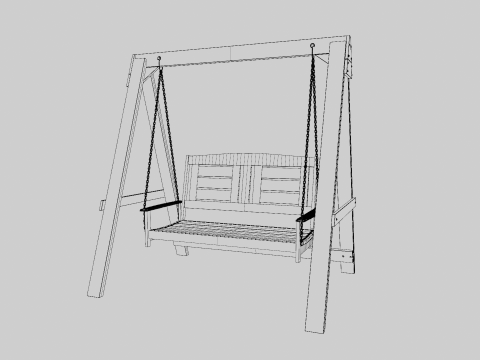 Porch Swing Model 3D