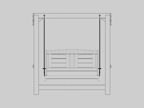 Porch Swing Model 3D