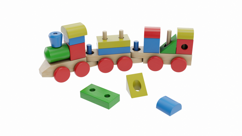 Toy Train 3D 모델 .c4d .max .obj .3ds .fbx .stl .blend 