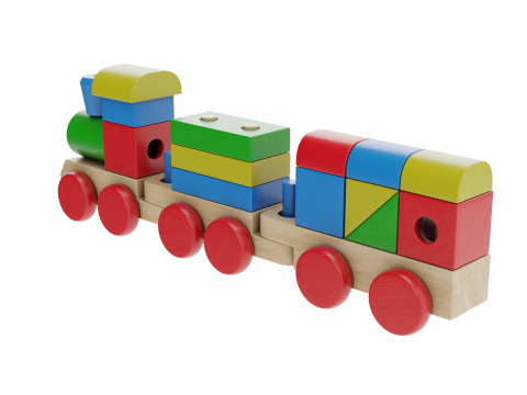 Toy Train 3D 모델