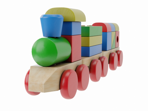 Toy Train 3D 모델