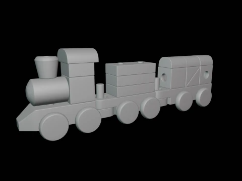 Treno giocattolo Modello 3D
