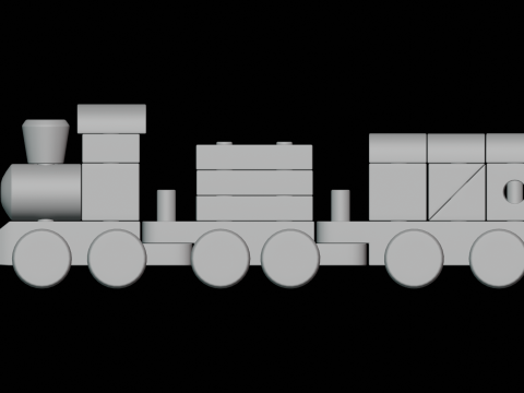 Toy Train 3D 모델