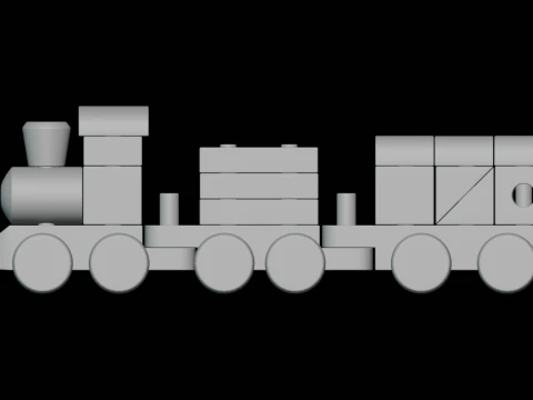 Treno giocattolo Modello 3D