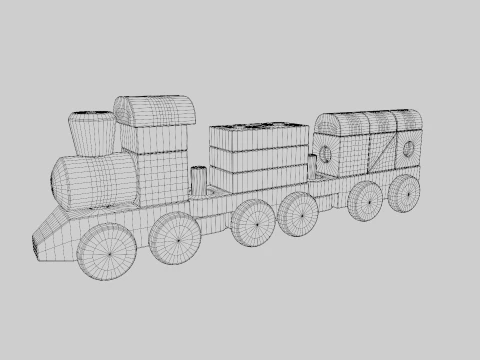 Treno giocattolo Modello 3D