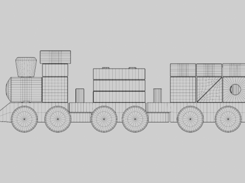 Toy Train 3D 모델