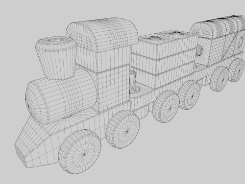 Toy Train 3D 모델