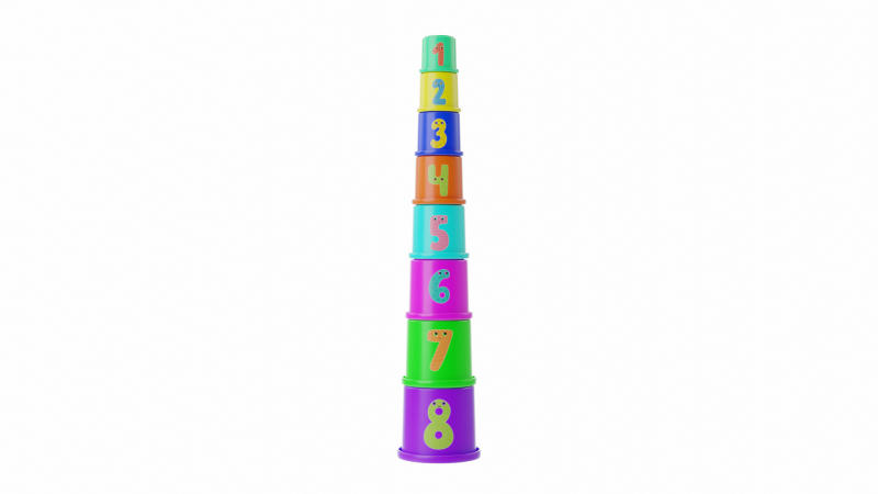 Stacking Cups Toy 3D मॉडल .c4d .max .obj .3ds .fbx .stl .blend 