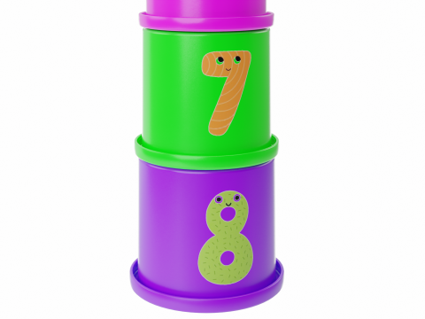 Stacking Cups Toy 3D मॉडल