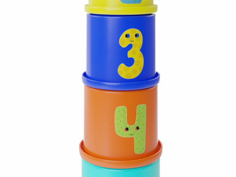 Stacking Cups Toy 3D मॉडल