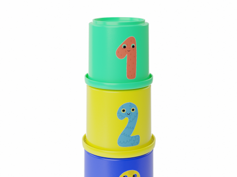 Stacking Cups Toy 3D मॉडल