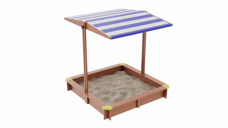 Sandbox with Canopy 3D मॉडल .c4d .max .obj .3ds .fbx .stl .blend 