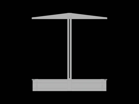 Sandbox with Canopy 3D Model