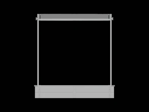 Sandbox with Canopy 3D Model