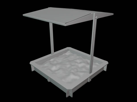 Sandbox with Canopy 3D Model